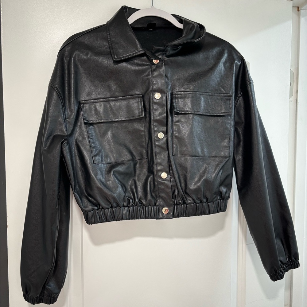 Black Women's Cropped Jacket
